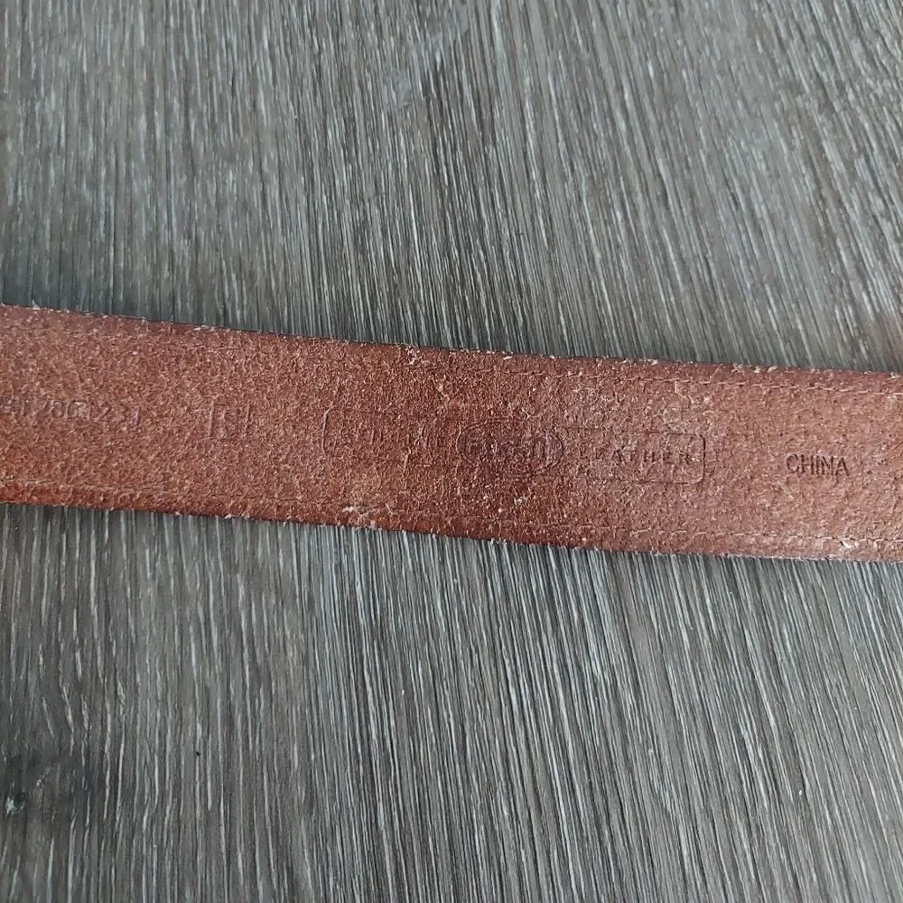 Fossil Brown Leather Belt Small